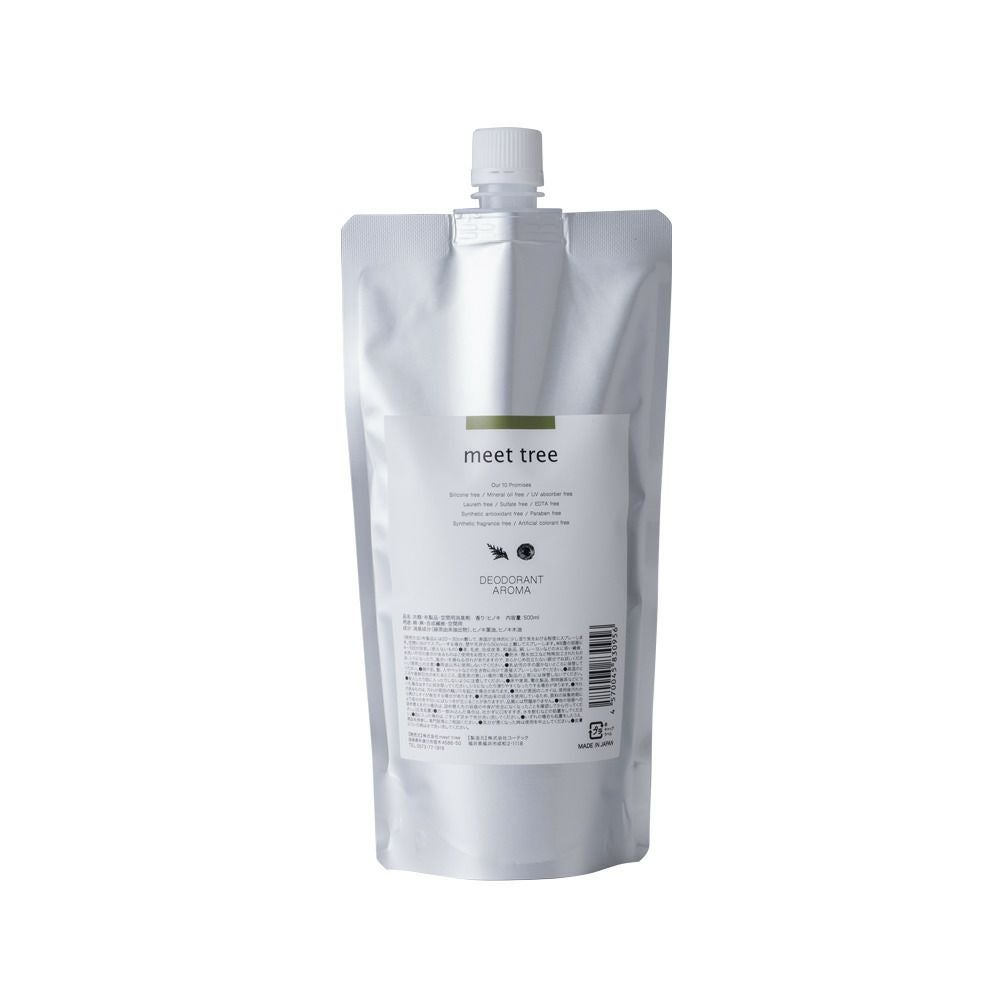 meet tree　消臭アロマミスト 詰め替え用 500ml 　ヒノキ　正面