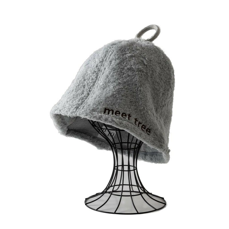 meet tree　meet tree × エアーかおる オリジナルサウナハット　グレー　正面