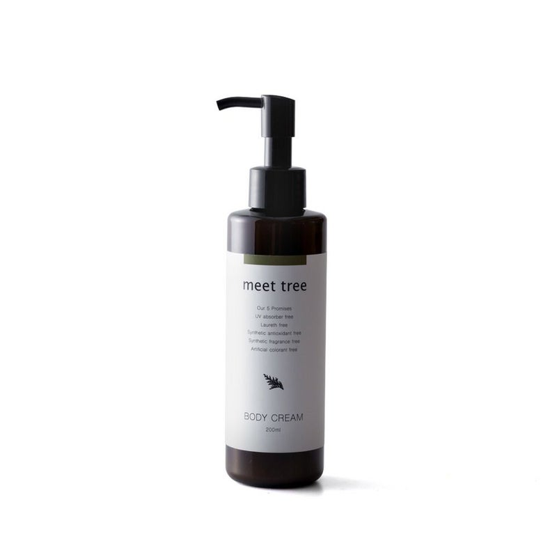 meet tree　ボディクリーム（ヒノキ） 200ml　ヒノキ　正面