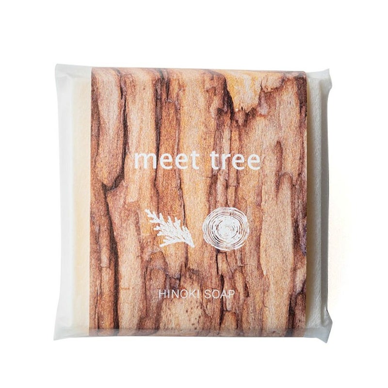 meet tree　ハンドメイドソープ（ヒノキ） 85g　ヒノキ　正面