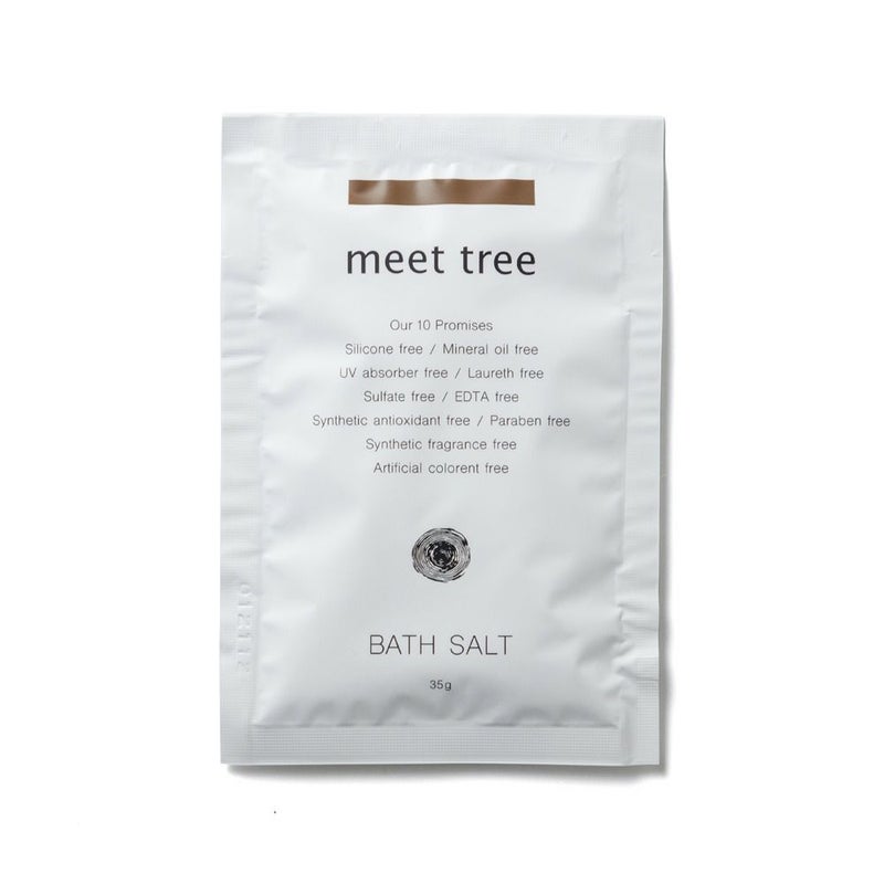 meet tree　バスソルト（ヒノキの木） 35g　ヒノキ　正面